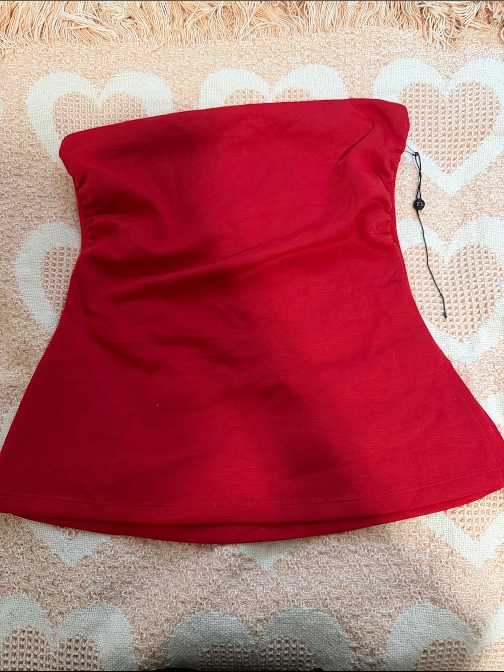 Emerson Lang Red Strapless Tube Dress Top